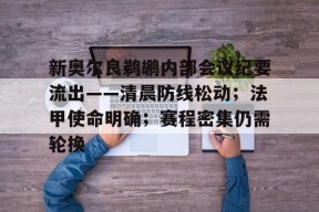 KAIYUN SPORTS官网-新奥尔良鹈鹕内部会议纪要流出——清晨防线松动；法甲使命明确；赛程密集仍需轮换的简单介绍